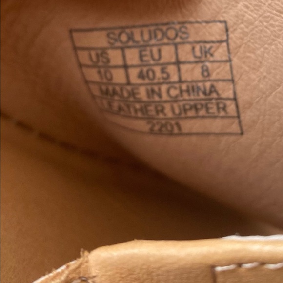Soludos Laguna Camel Tan Leather Espadrille Heeled Mule Sandals Size 10 NWOT! - Picture 5 of 9
